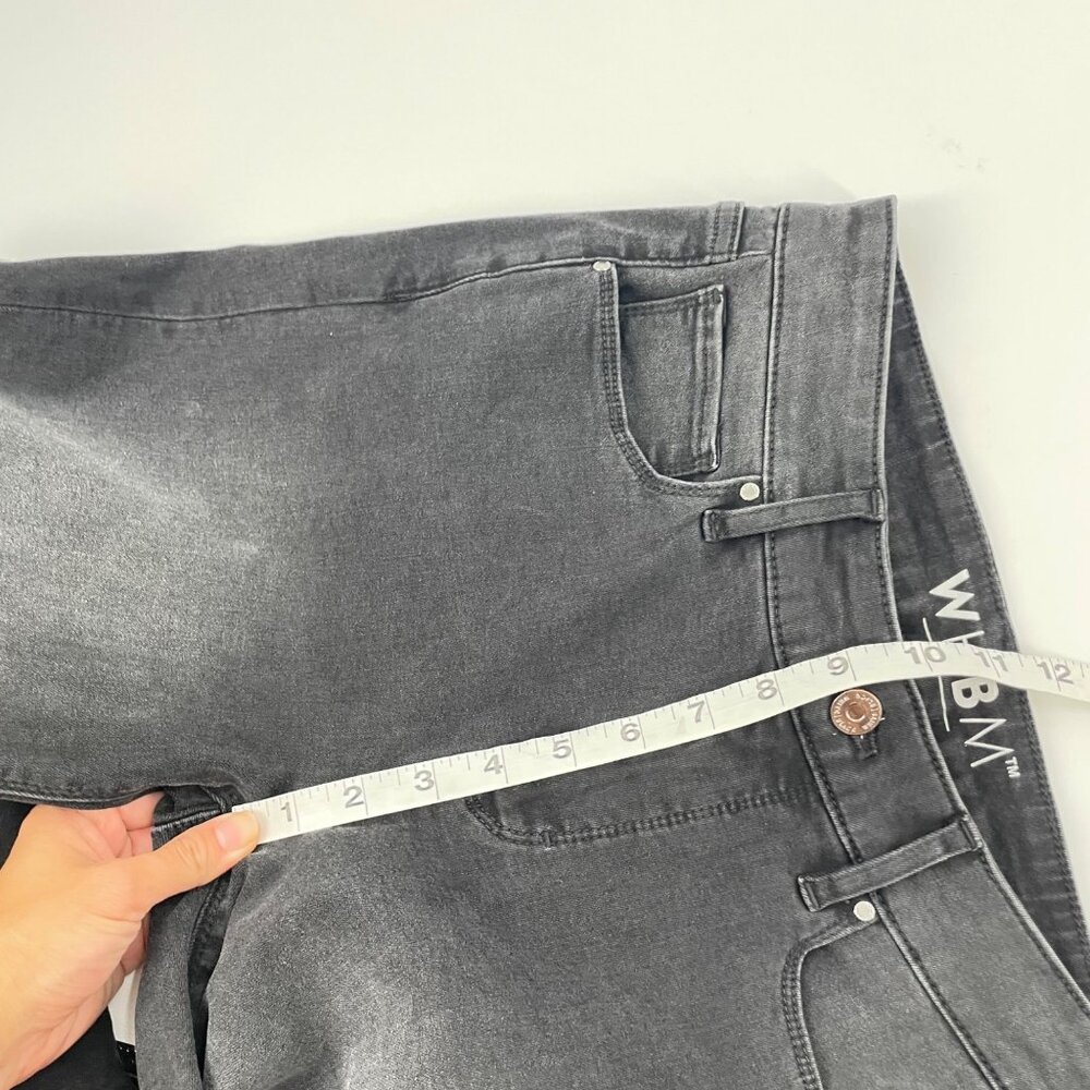 White House Black Market Black Skinny Cuffed Rhinestone Jeans Womens Size 2 - Picture 7 of 8